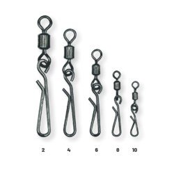 Colmic Rolling + Hanging Snap Rolling Swivel con Quick Snap Hook 12 piezas