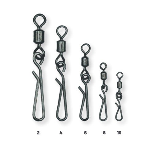 Colmic Rolling + Hanging Snap Rolling Swivel con Quick Snap Hook 12 piezas Colmic