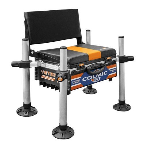 Banco Colmic Veteran 110 Basic Station Seat con patas de 36 mm y respaldo reclinable Colmic