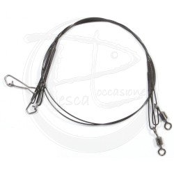 Black steel cable With Swivel and snap hook