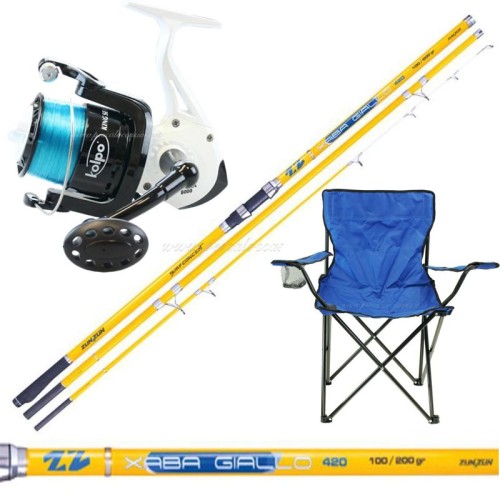 Carbon Rod Reel combo Surf fishing Big wire and Chair Kolpo