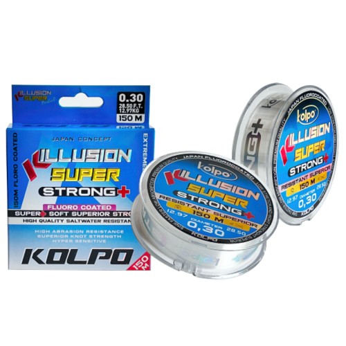 Kolpo Killusion Super Strong+ Hilo de pescar superior resistente con revestimiento fluorado 150 m Kolpo - Pescaloccasione
