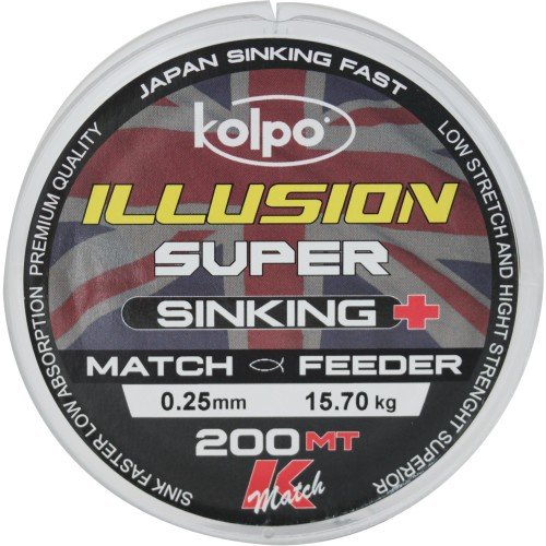 Kolpo Illusion Super Hundimiento Inglés Fishing Wire 200 mt Kolpo
