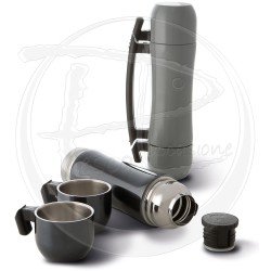 Thermos flask with two cups