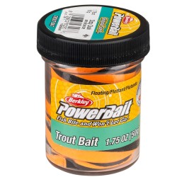 Berkley Powerbait Glitter Trout Cebo negro naranja bateador para trucha