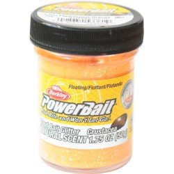 Berkley Powerbait Glitter Trout Bait Fluorescent Naranja Crustáceo Trucha Bateador
