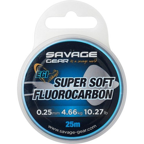 Savage Gear Super Soft Fluorocarbono Especialmente Pesca Egi 25 mt Savage Gear - Pescaloccasione
