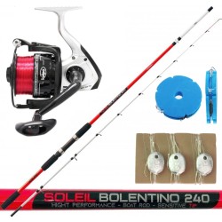 Kit de pesca en Bolentino Canna Mulinello y Lenze