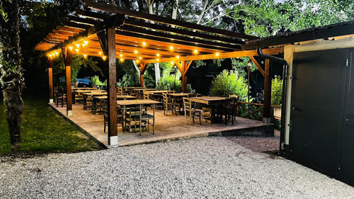 gazebo di notte