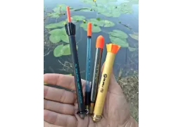 Pesca en estanque con agitador de pellets